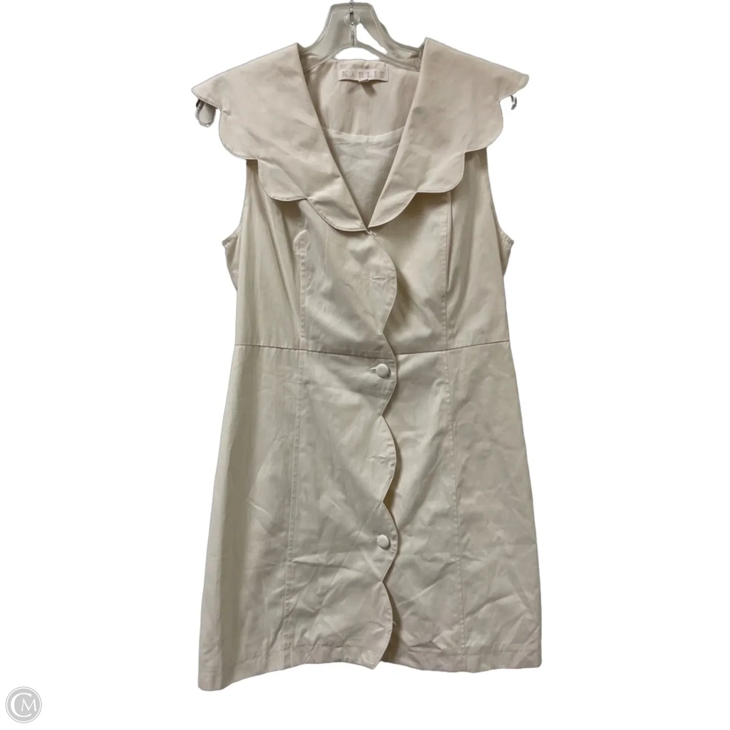 Dress Casual Short By Karlie In Cream, Size: M