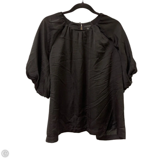 Top Short Sleeve By Ann Taylor In Black, Size: Xl