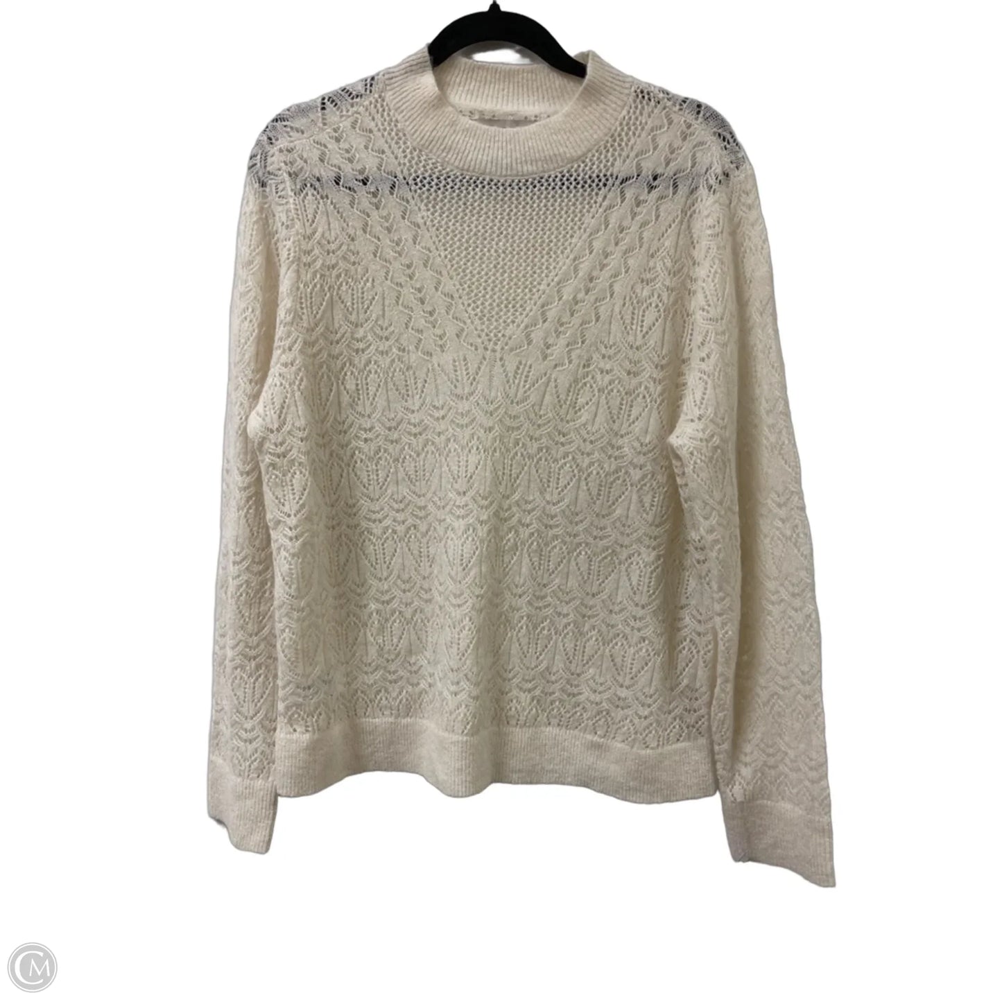 Sweater By Loft In Cream, Size: 1x