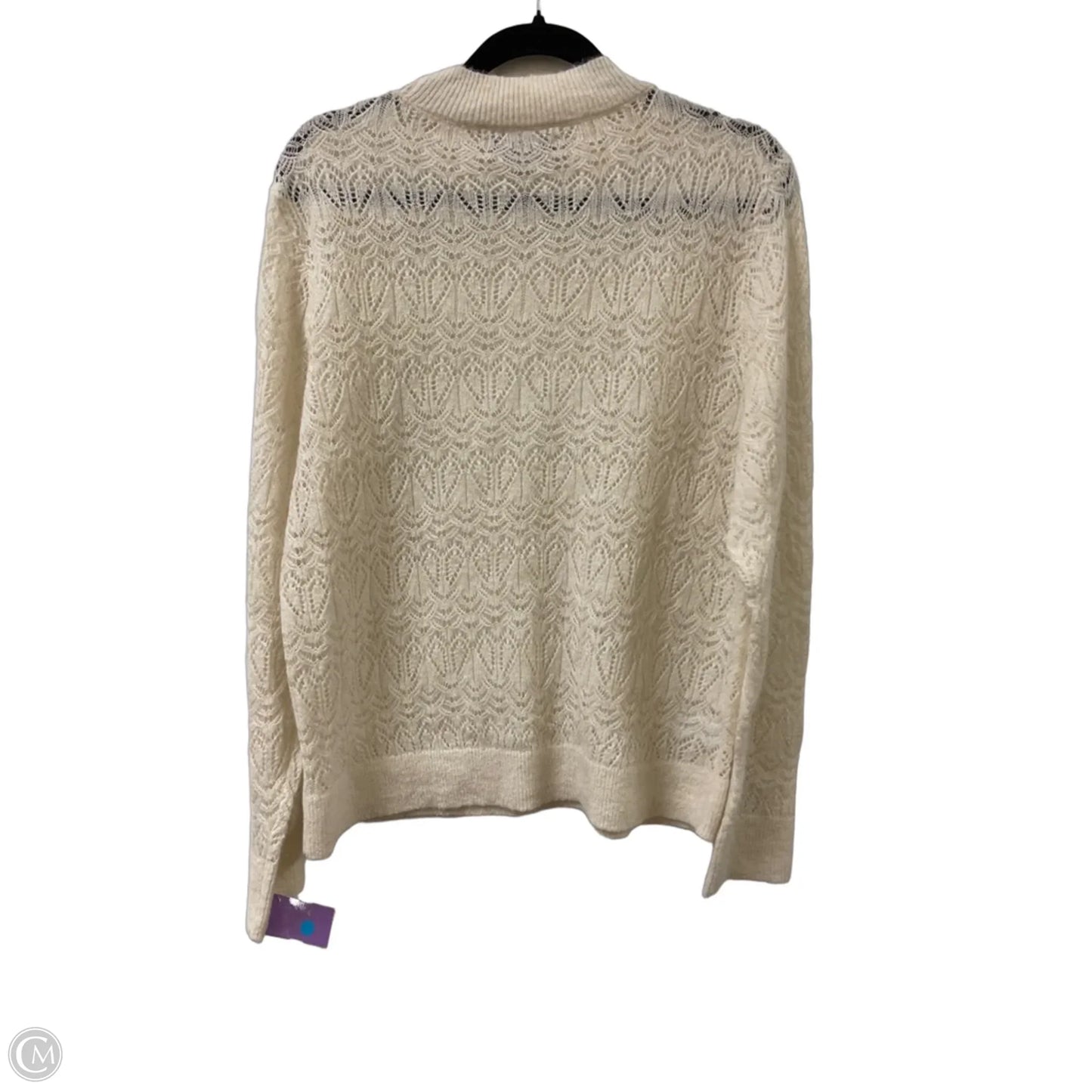 Sweater By Loft In Cream, Size: 1x