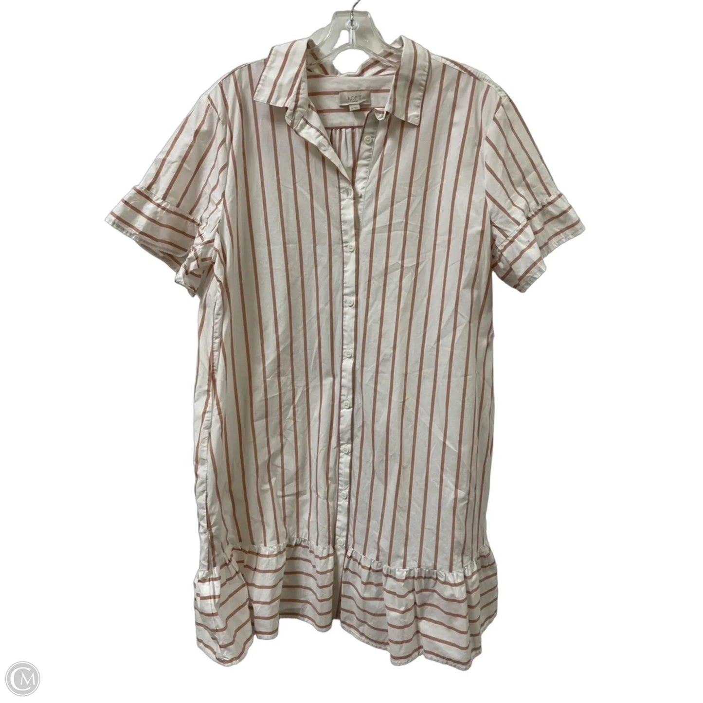 Dress Casual Short By Loft In Cream & White, Size: Xl