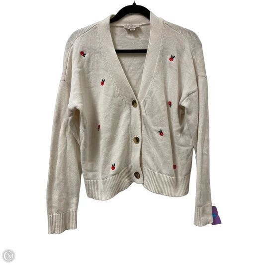Sweater Cardigan By Loft In Cream, Size: M