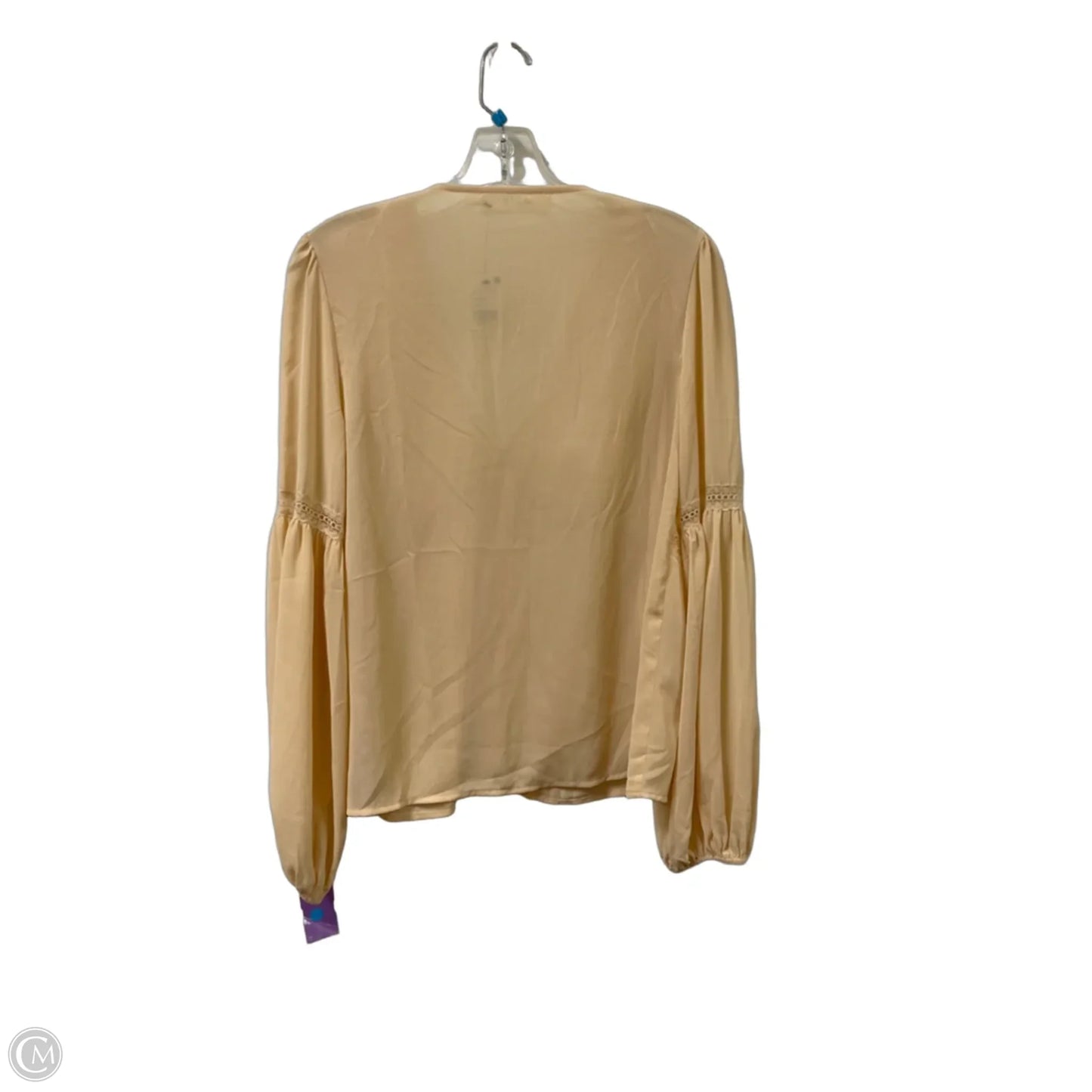 Blouse Long Sleeve By Astr In Cream, Size: M