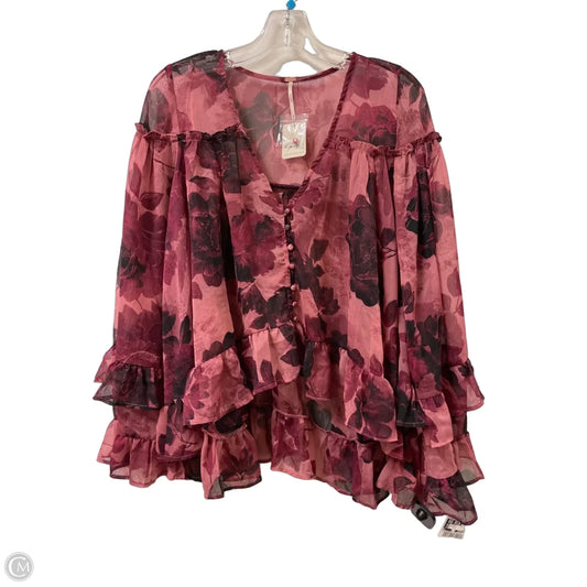 Top Long Sleeve By Free People In Purple, Size: Xs