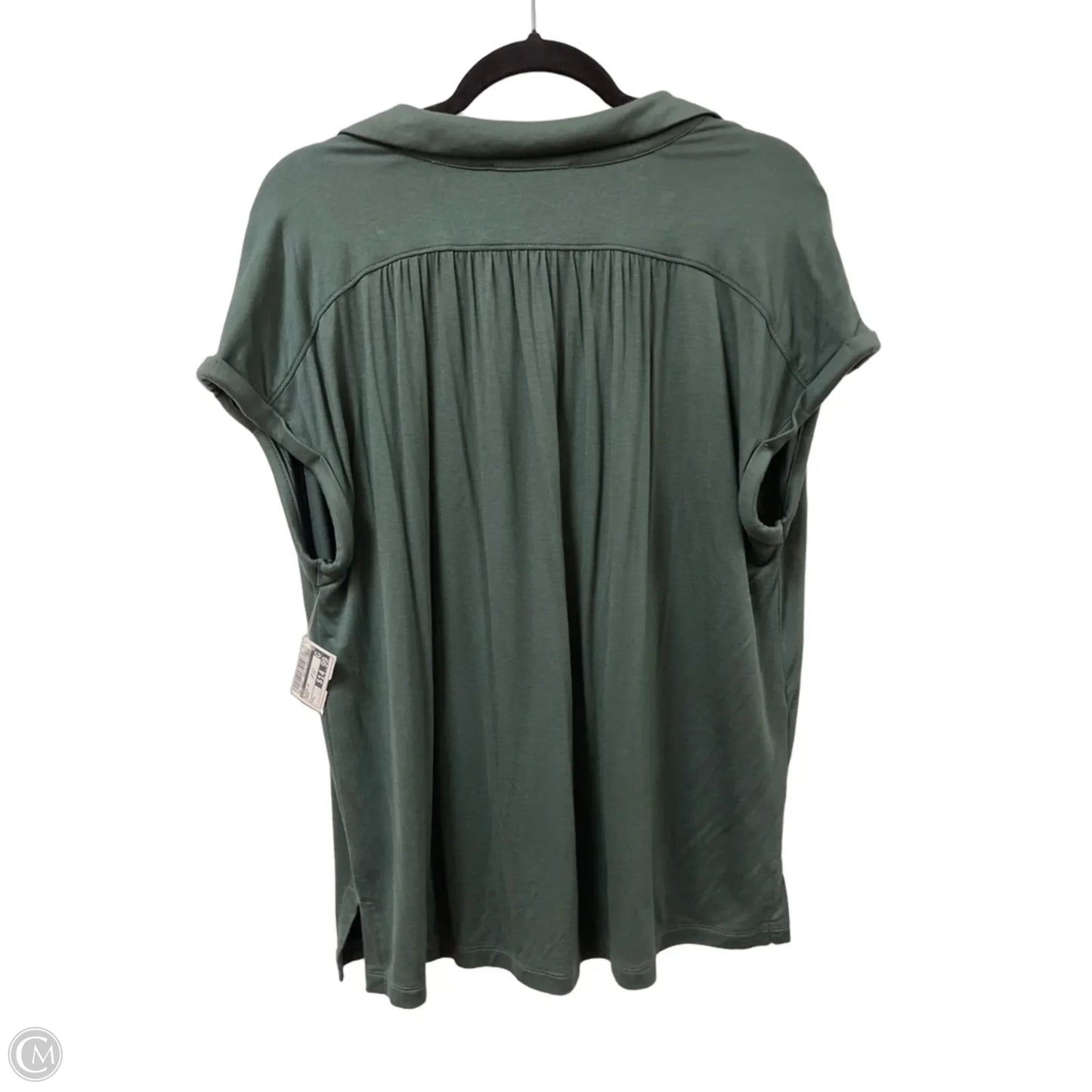 Blouse Short Sleeve By Loft In Green, Size: L