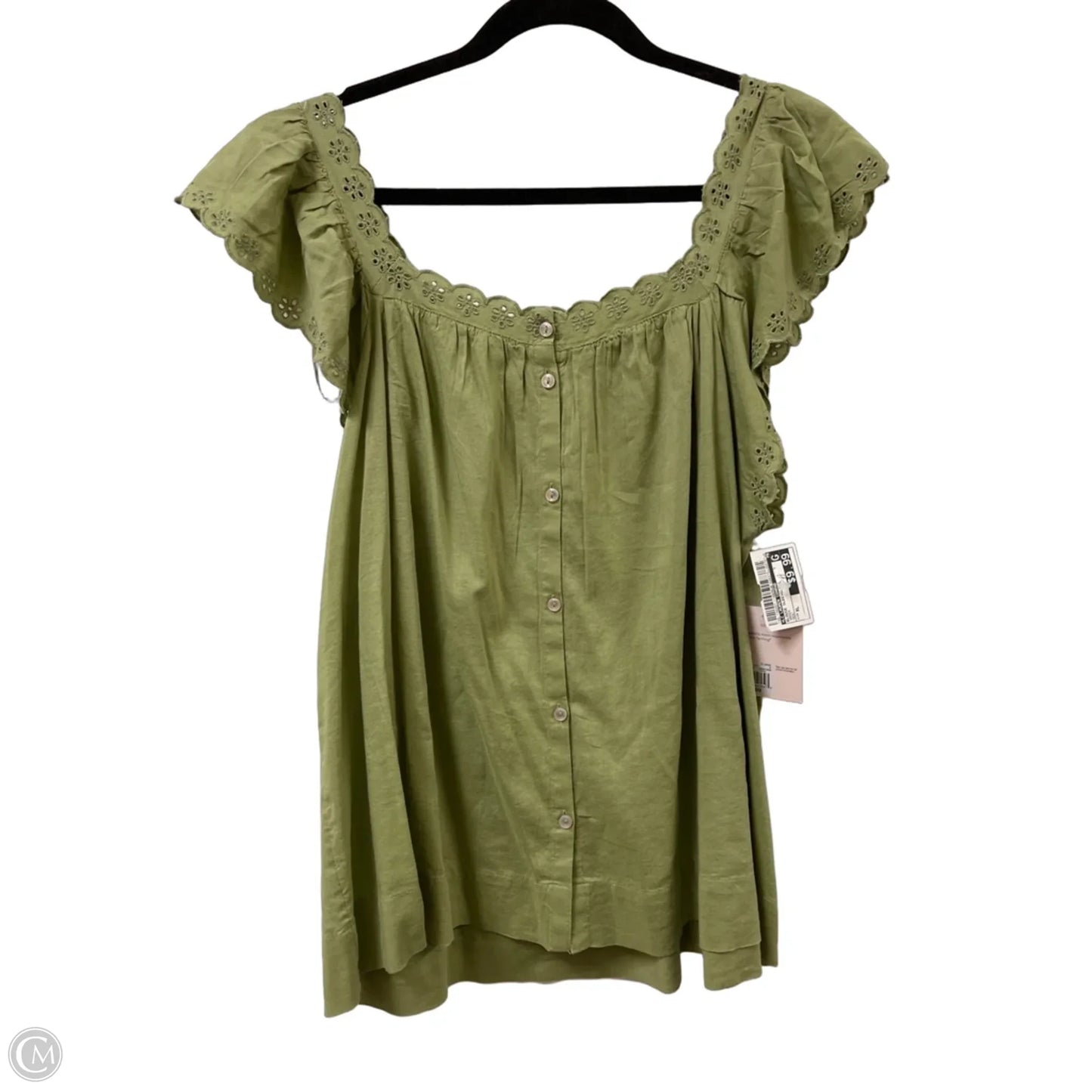 Blouse Sleeveless By Lc Lauren Conrad In Green, Size: Xl