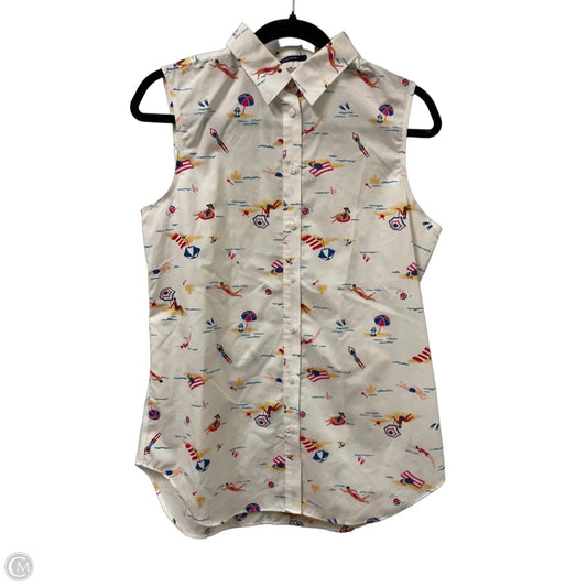 Blouse Sleeveless By Lands End In Multi-colored, Size: M