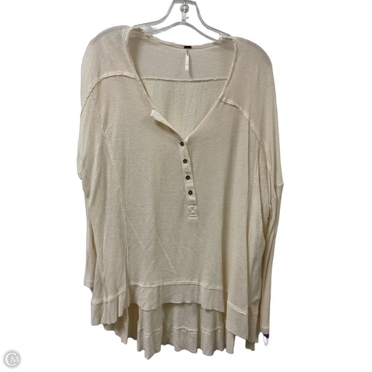 Top Long Sleeve By Free People In Cream, Size: S