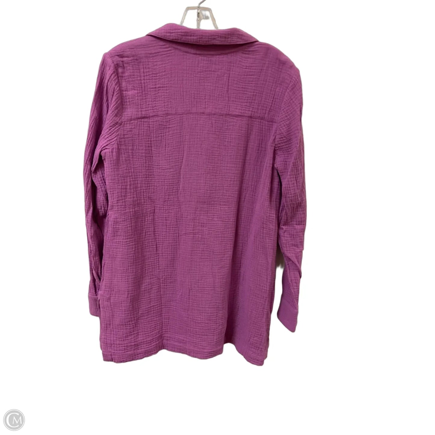 Blouse Long Sleeve By Soft Surroundings In Purple, Size: S
