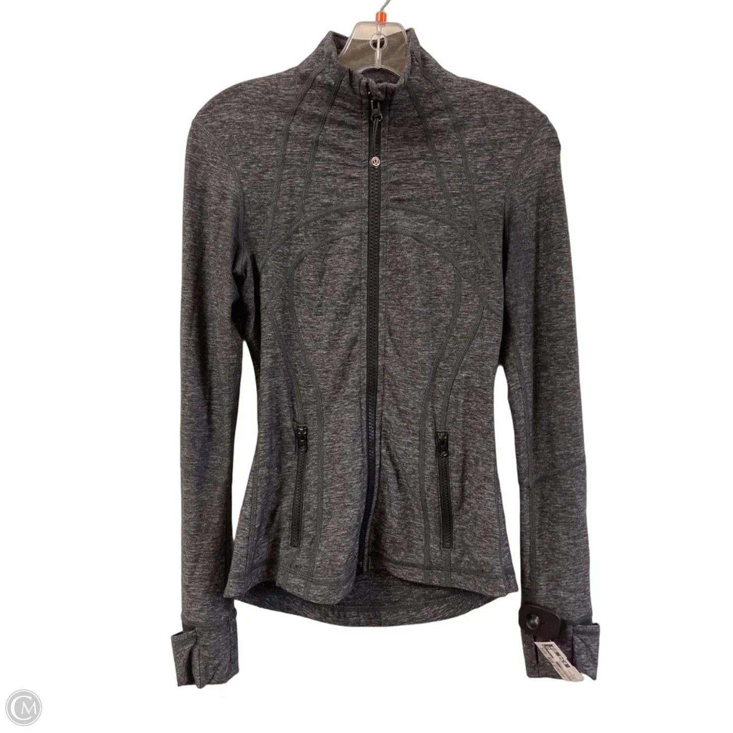 Athletic Jacket By Lululemon In Grey, Size: 4