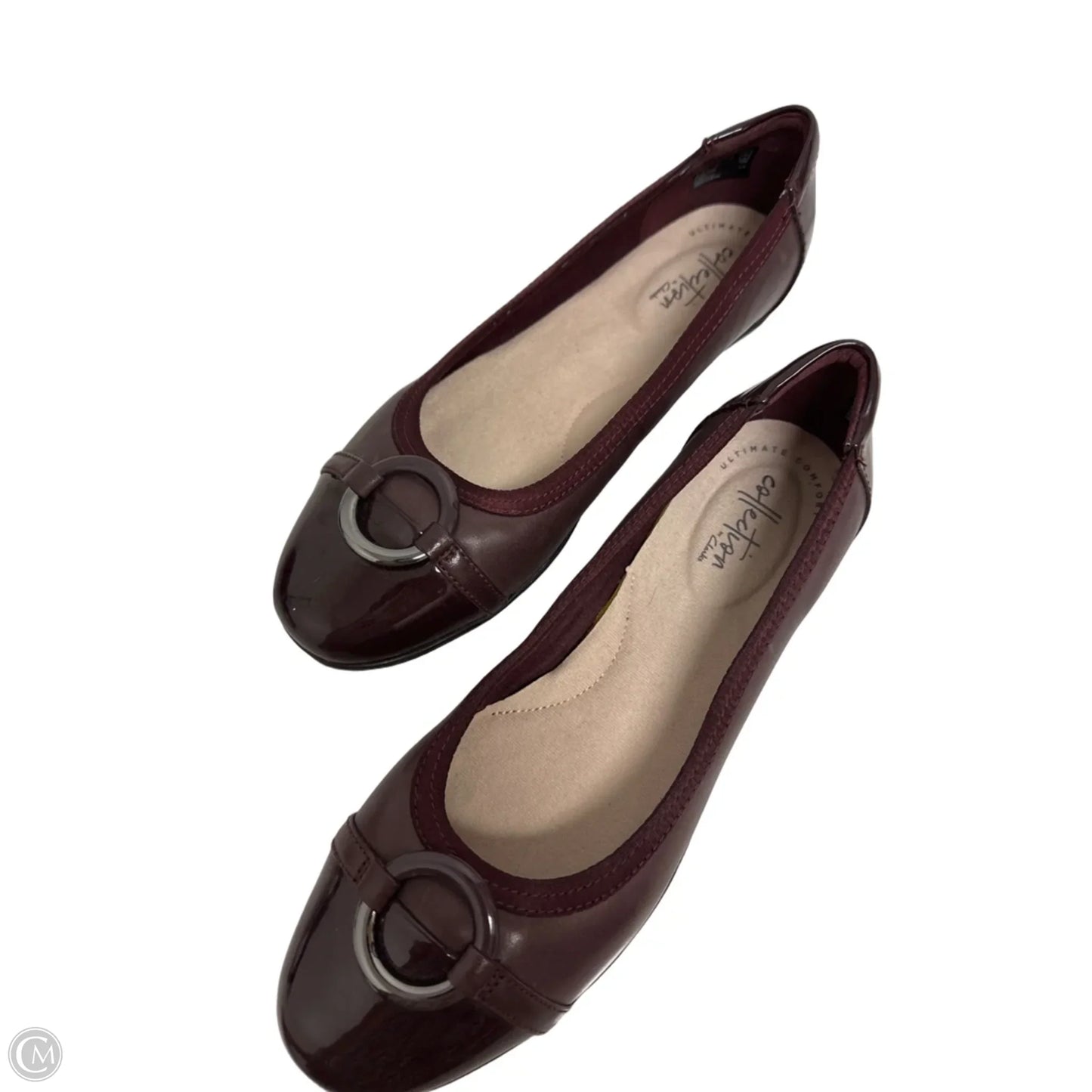 Shoes Flats By Clarks In Red, Size: 8