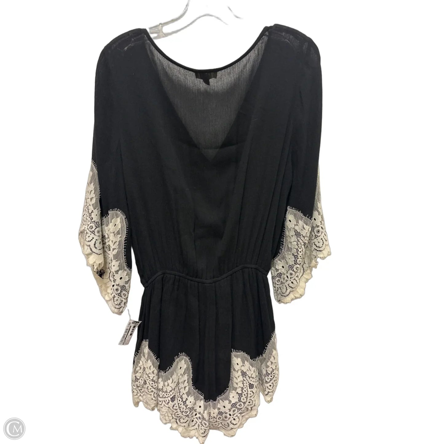 Romper By Umgee In Black & Cream, Size: S