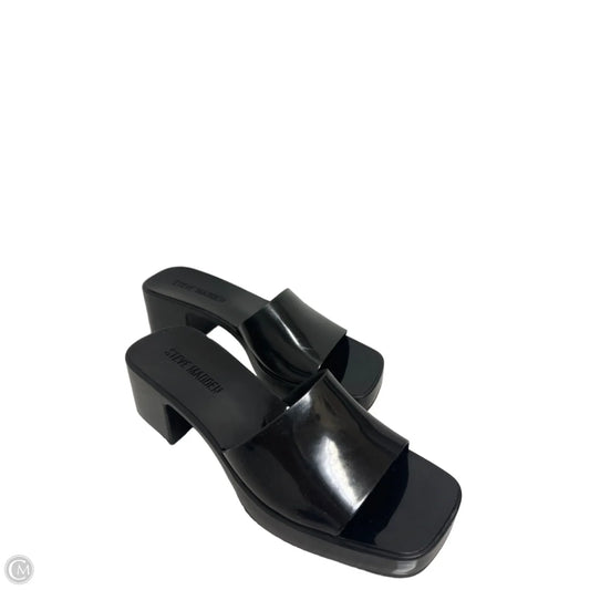 Sandals Heels Block By Steve Madden In Black, Size: 8