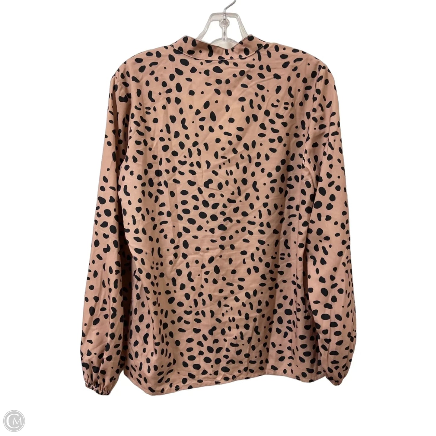 Blouse Long Sleeve By Clothes Mentor In Black & Brown, Size: M