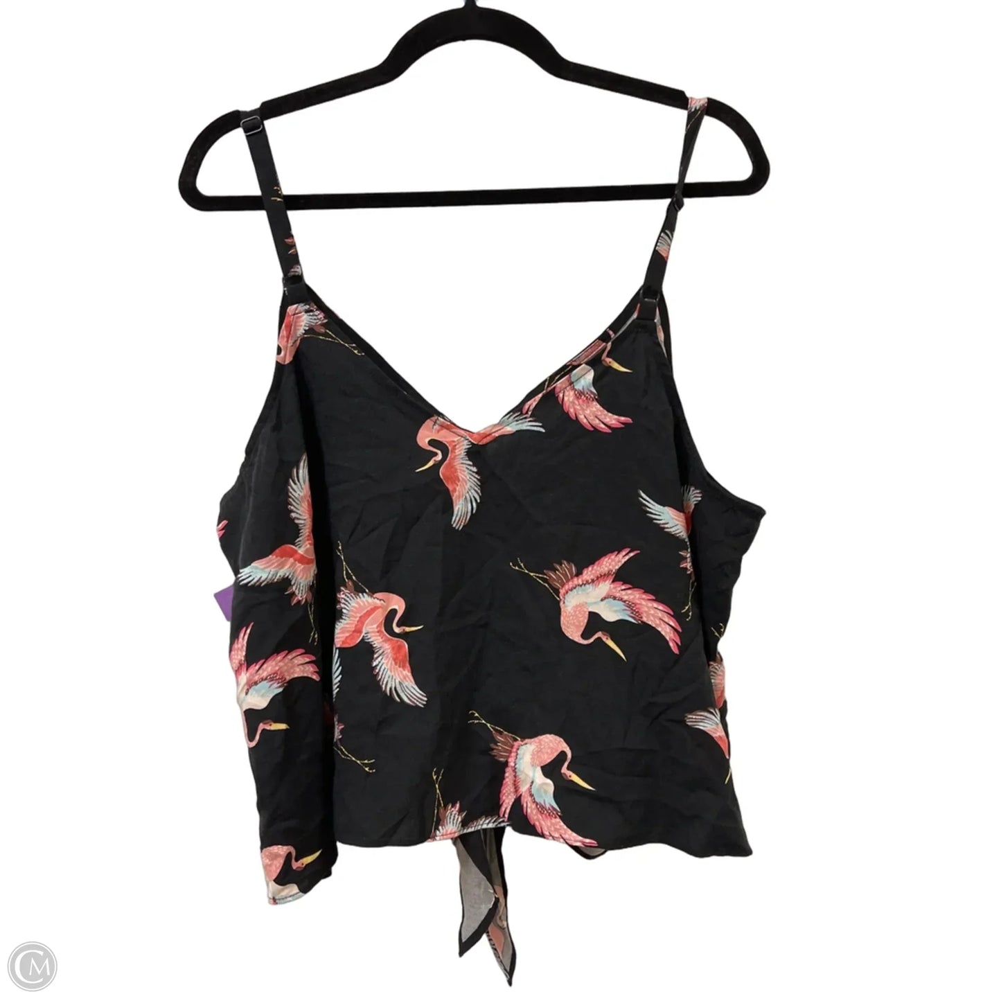 Top Sleeveless By Torrid In Black & Pink, Size: 1x