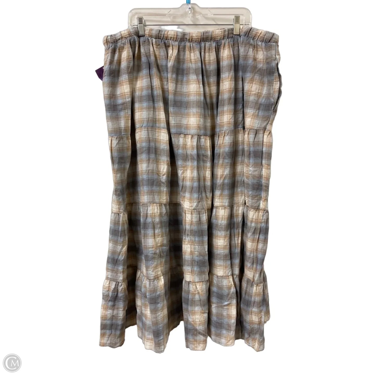 Skirt Maxi By Torrid In Blue & Cream, Size: 22