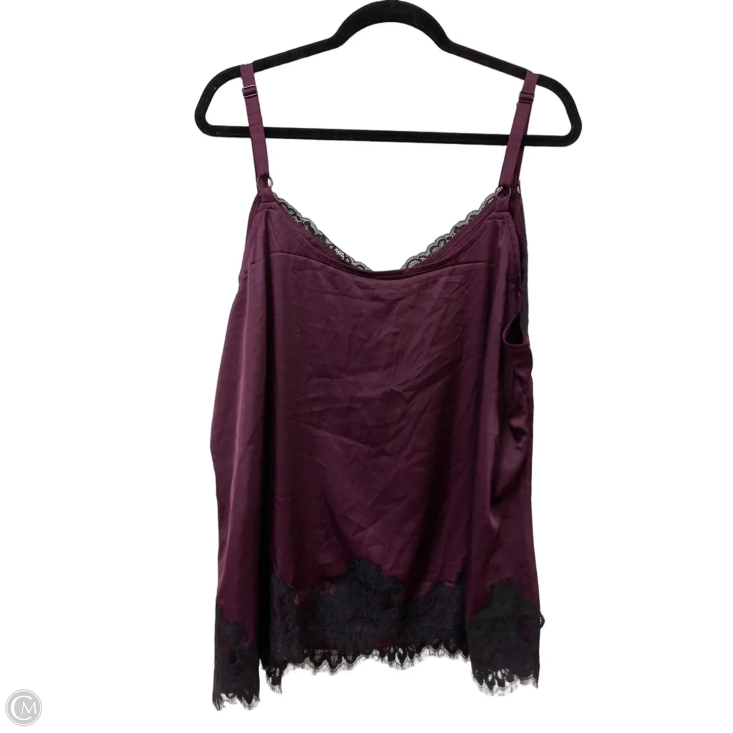Top Sleeveless By Torrid In Black & Purple, Size: 3x