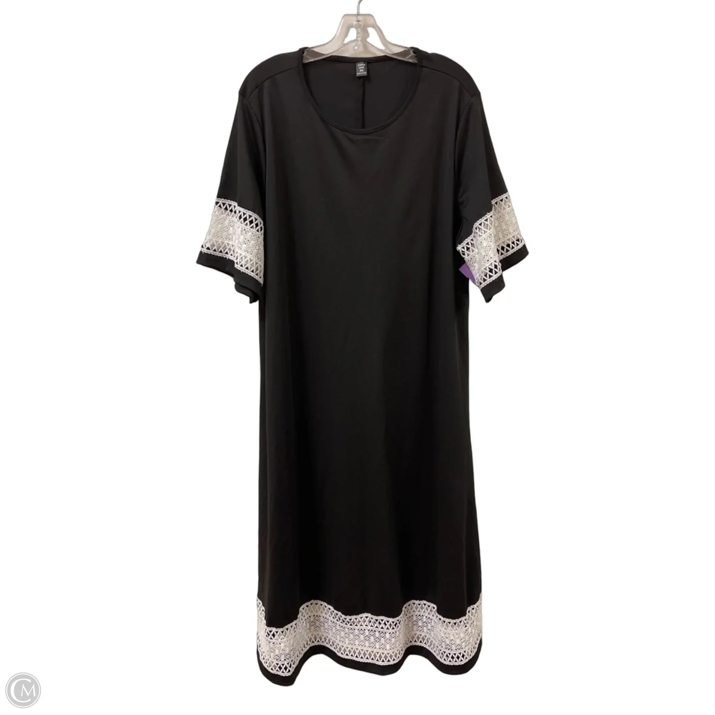 Dress Casual Midi By Shein In Black & White, Size: 2x