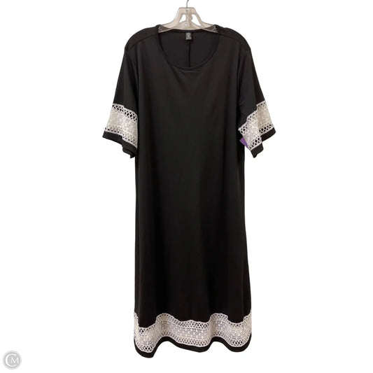 Dress Casual Midi By Shein In Black & White, Size: 2x