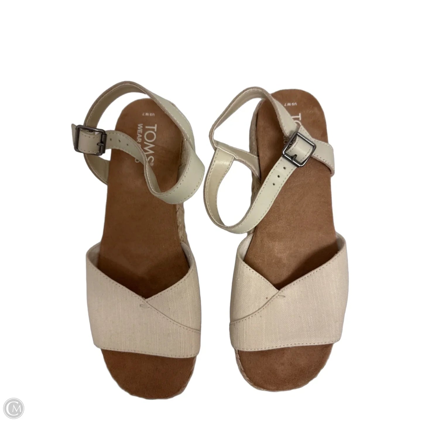 Sandals Flats By Toms In Cream, Size: 7