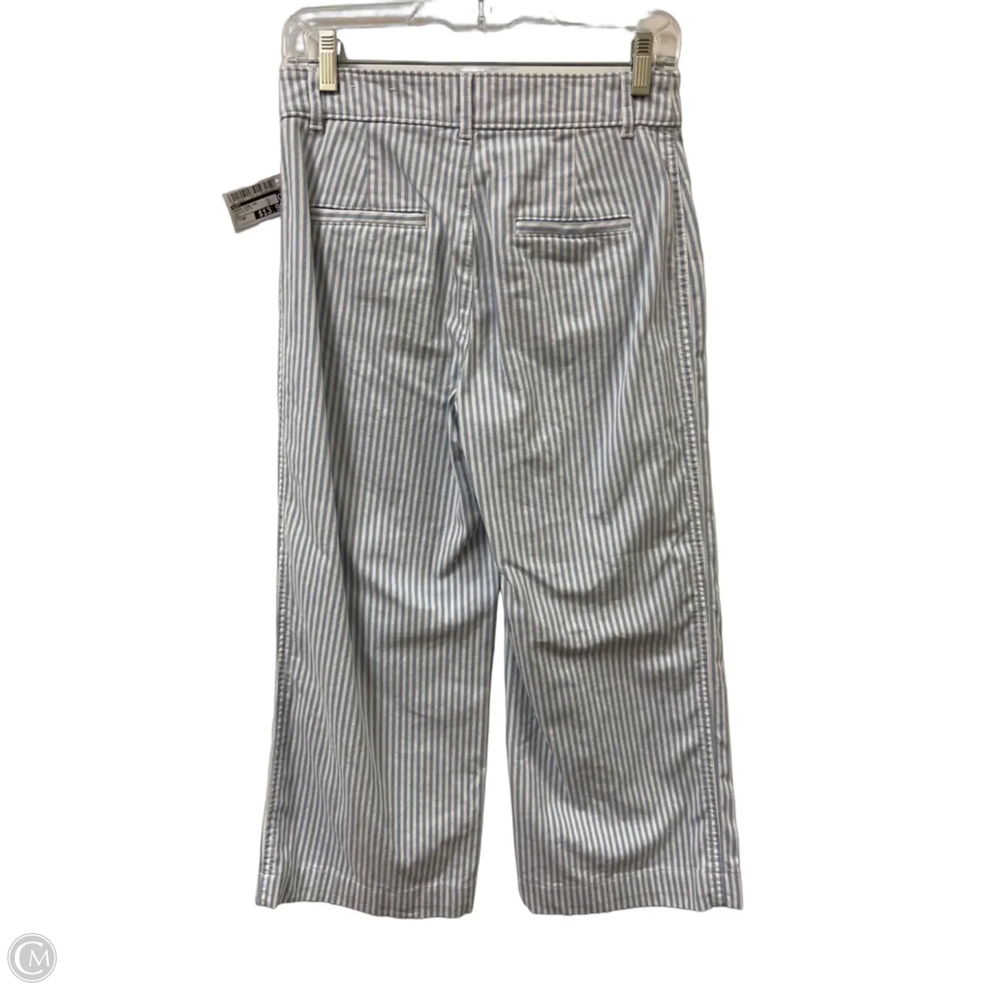 Pants Wide Leg By Loft In Blue & White, Size: 0p