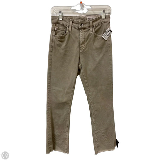 Jeans Cropped By Adriano Goldschmied In Cream Denim, Size: 2