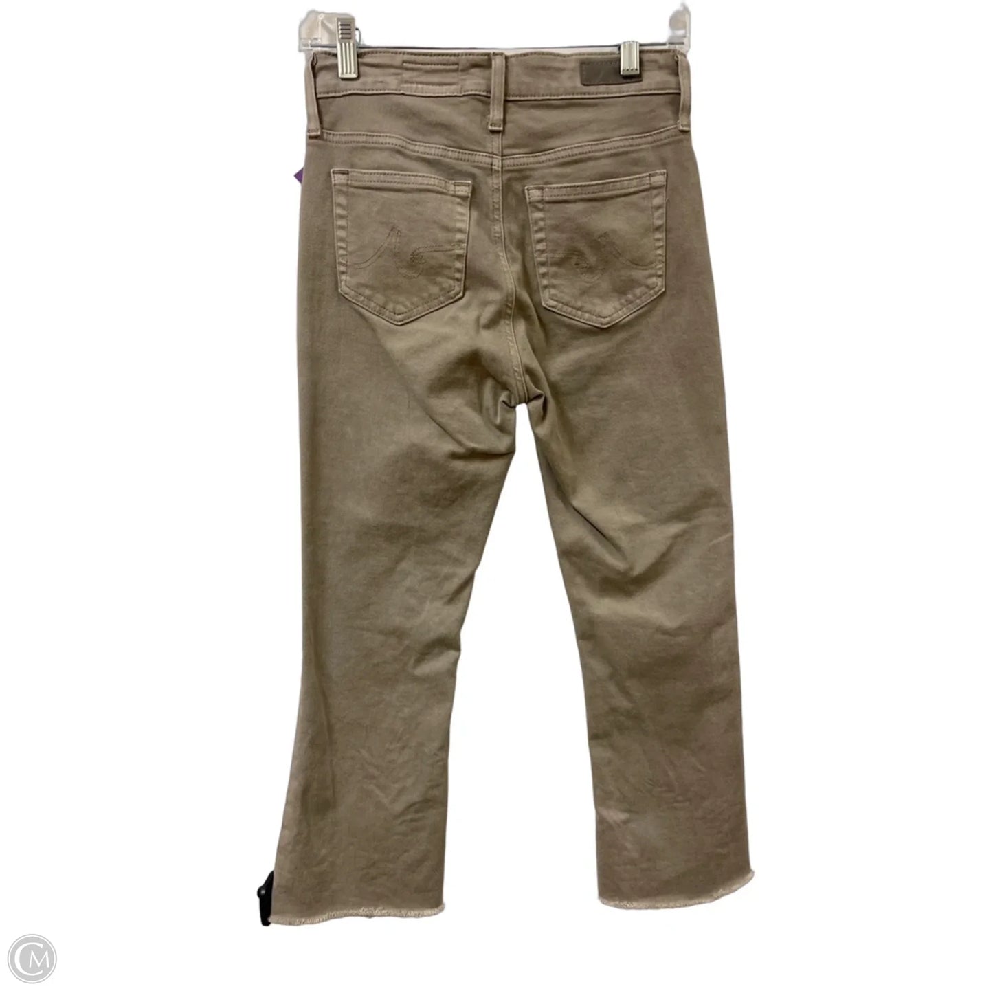 Jeans Cropped By Adriano Goldschmied In Cream Denim, Size: 2