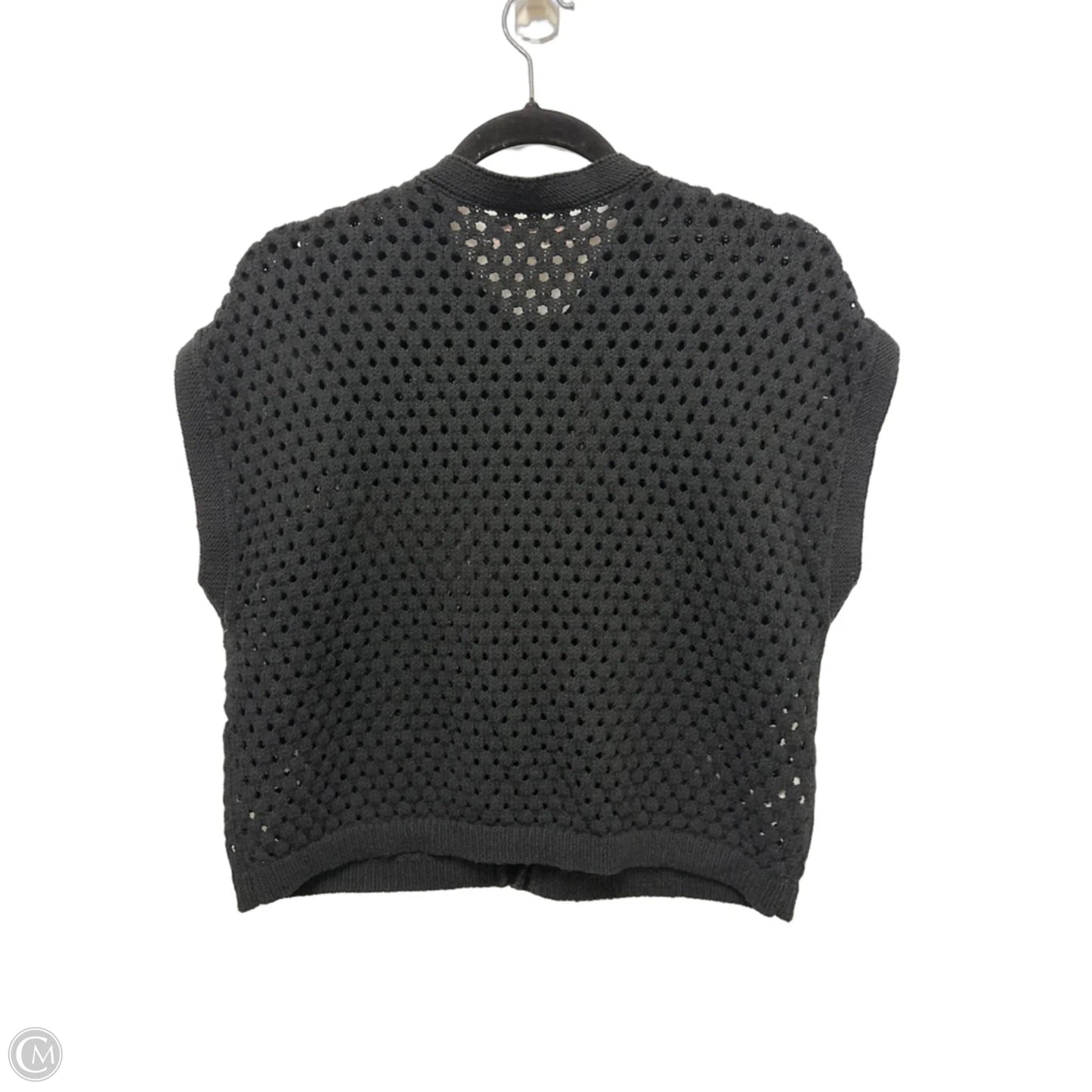 Sweater Short Sleeve By Loft In Black, Size: S
