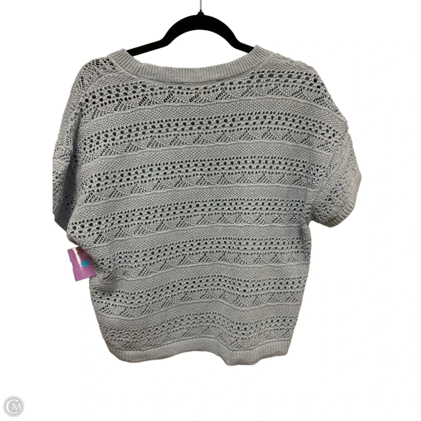 Sweater Short Sleeve By Loft In Blue, Size: S