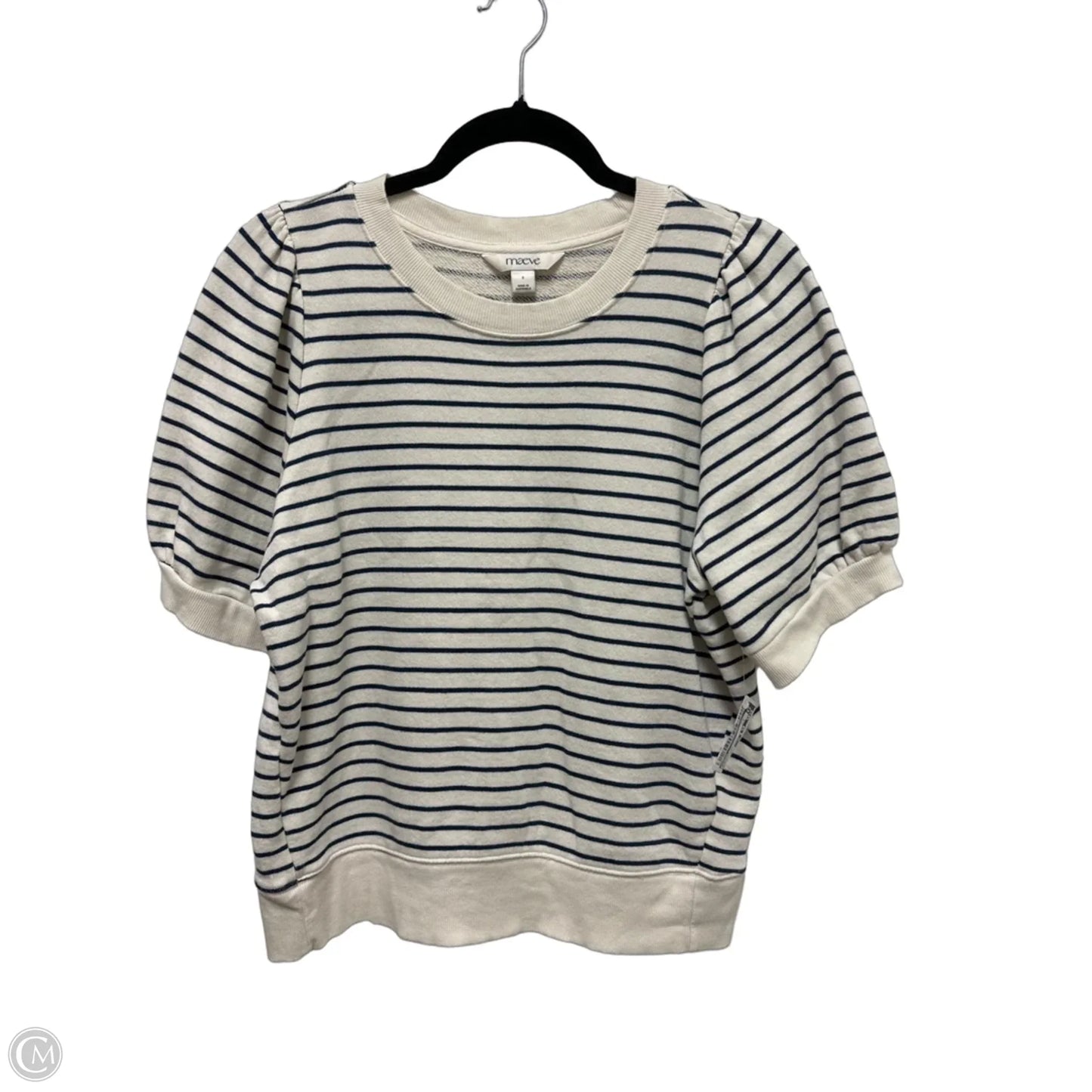 Sweater Short Sleeve By Maeve In Striped Pattern, Size: S