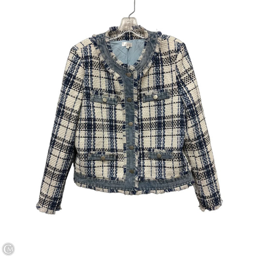 Jacket Other By Ecru In Blue & White, Size: Xl