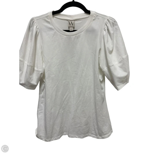 Top Short Sleeve By Worthington In White, Size: M