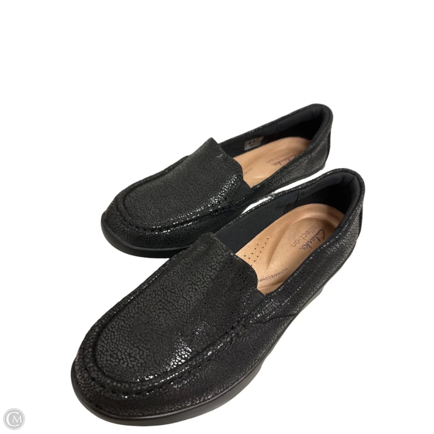 Shoes Flats By Clarks In Black, Size: 9.5