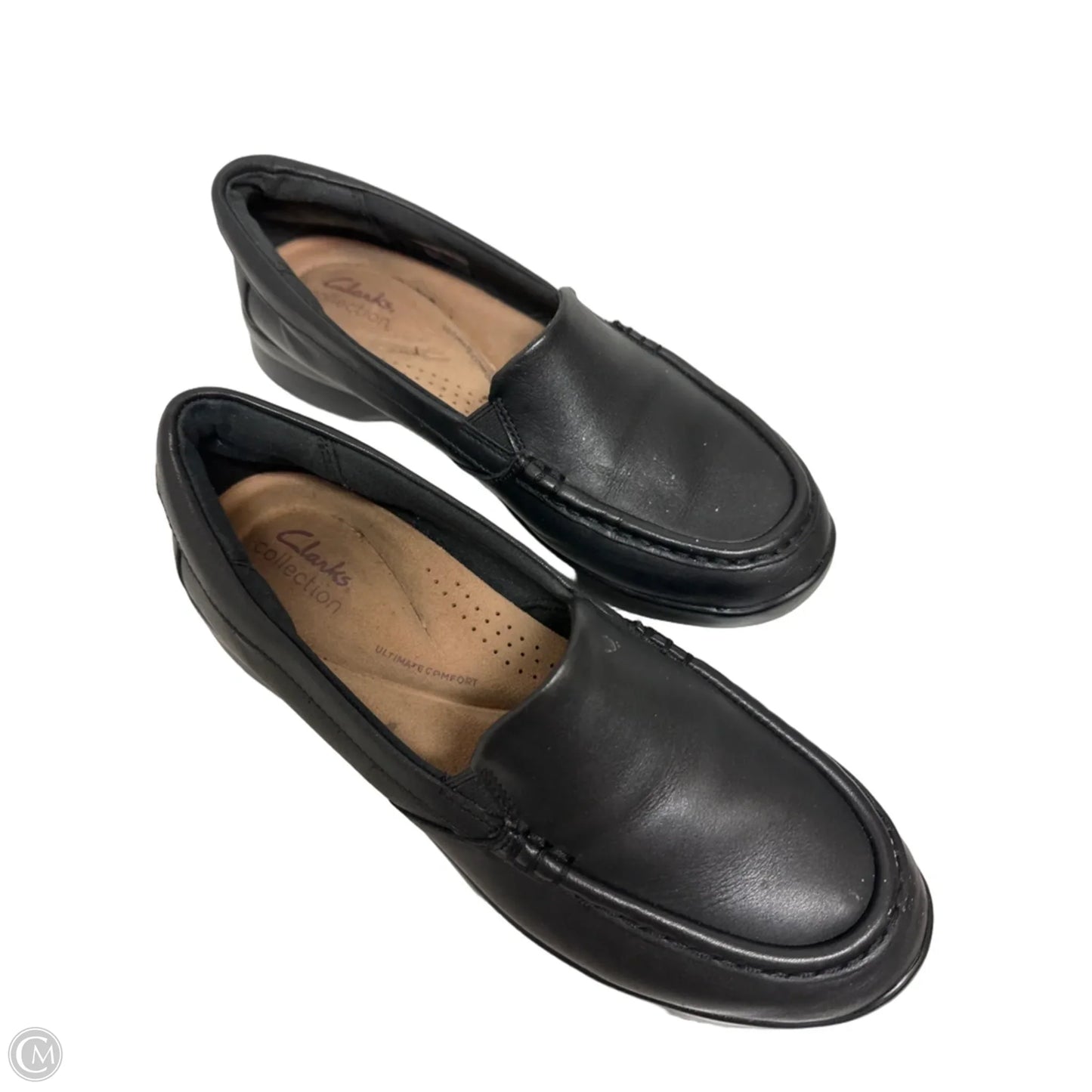 Shoes Flats By Clarks In Black, Size: 9