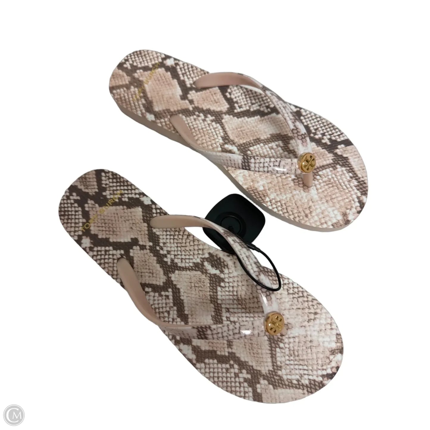 Sandals Designer By Tory Burch In Snakeskin Print, Size: 6