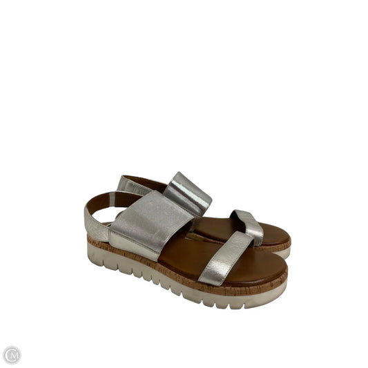 Sandals Flats By Aldo In Silver, Size: 7.5