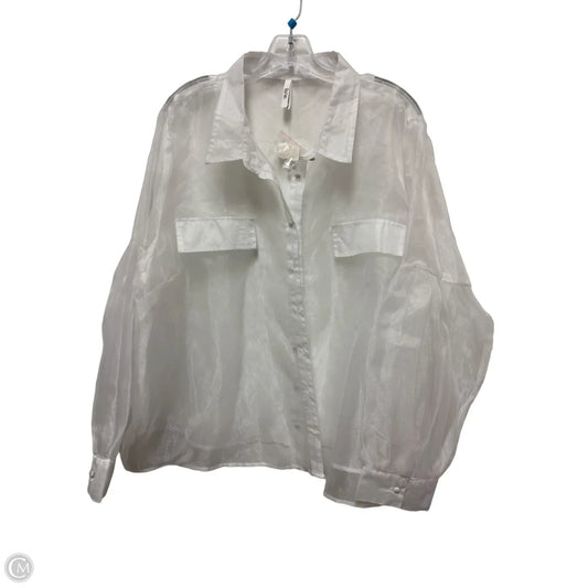 Blouse Long Sleeve By Truth In White, Size: 3x