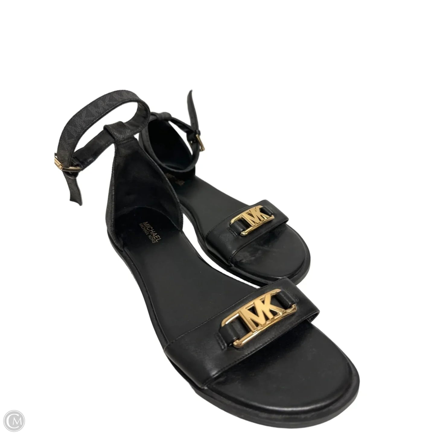 Sandals Flats By Michael By Michael Kors In Black, Size: 8.5