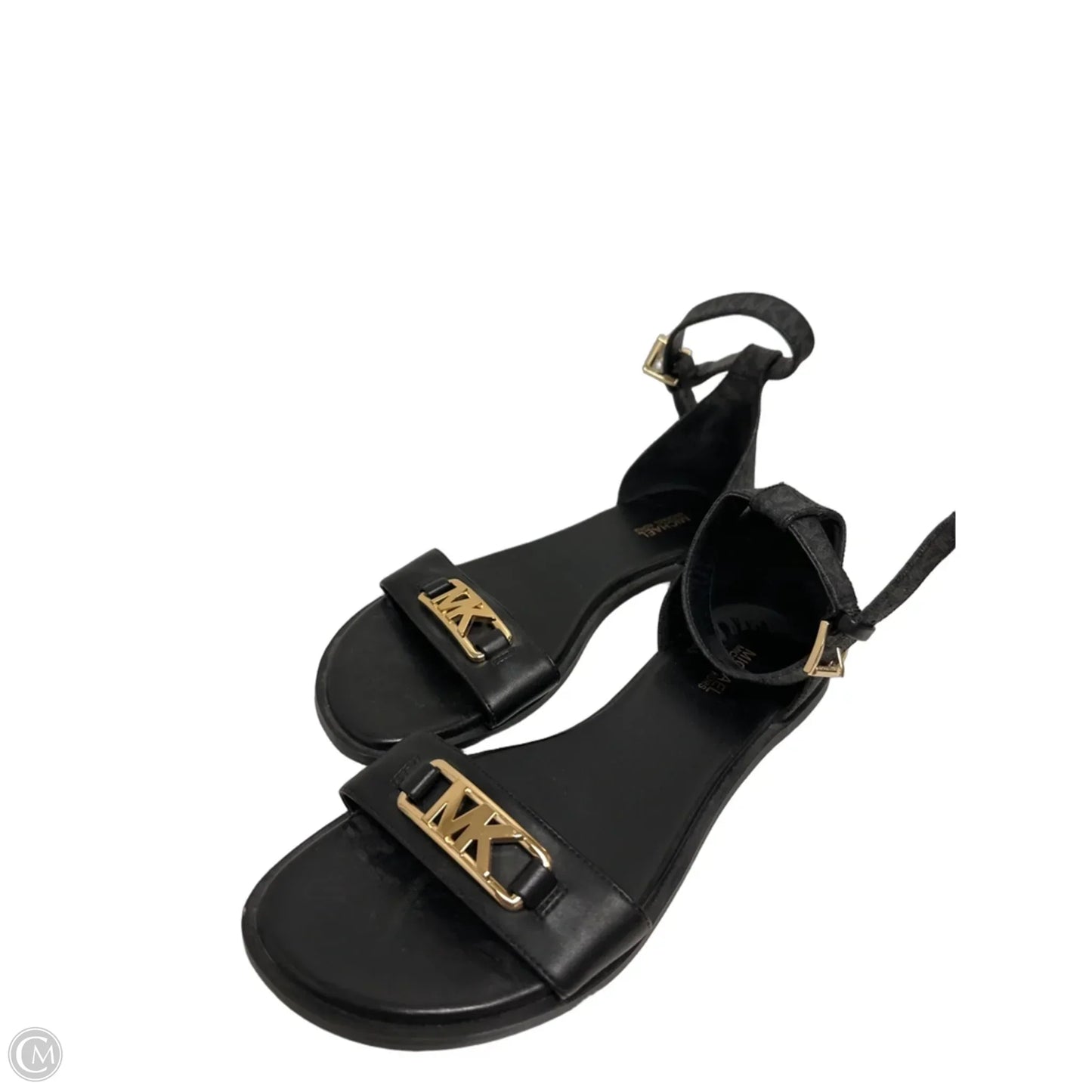 Sandals Flats By Michael By Michael Kors In Black, Size: 8.5