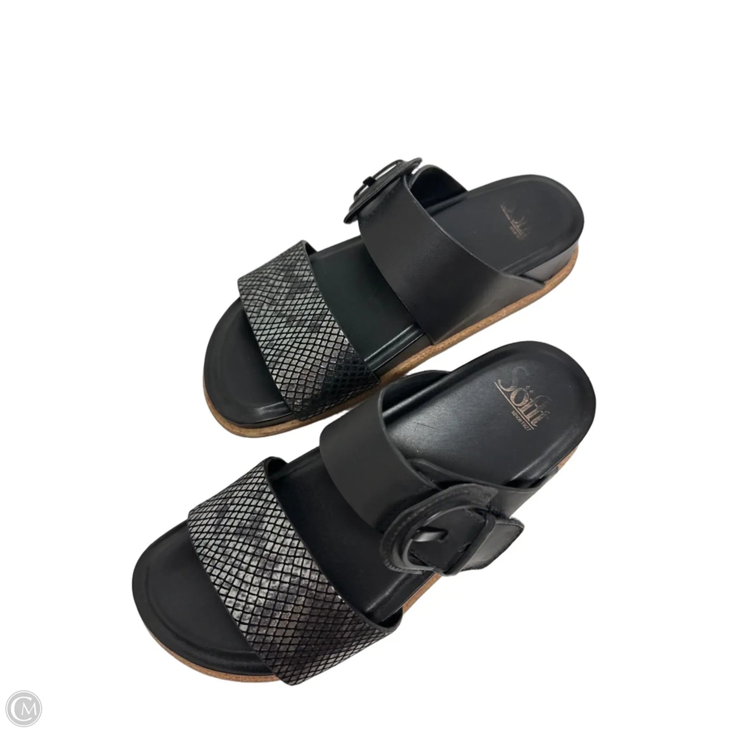 Sandals Flats By Sofft In Black, Size: 7
