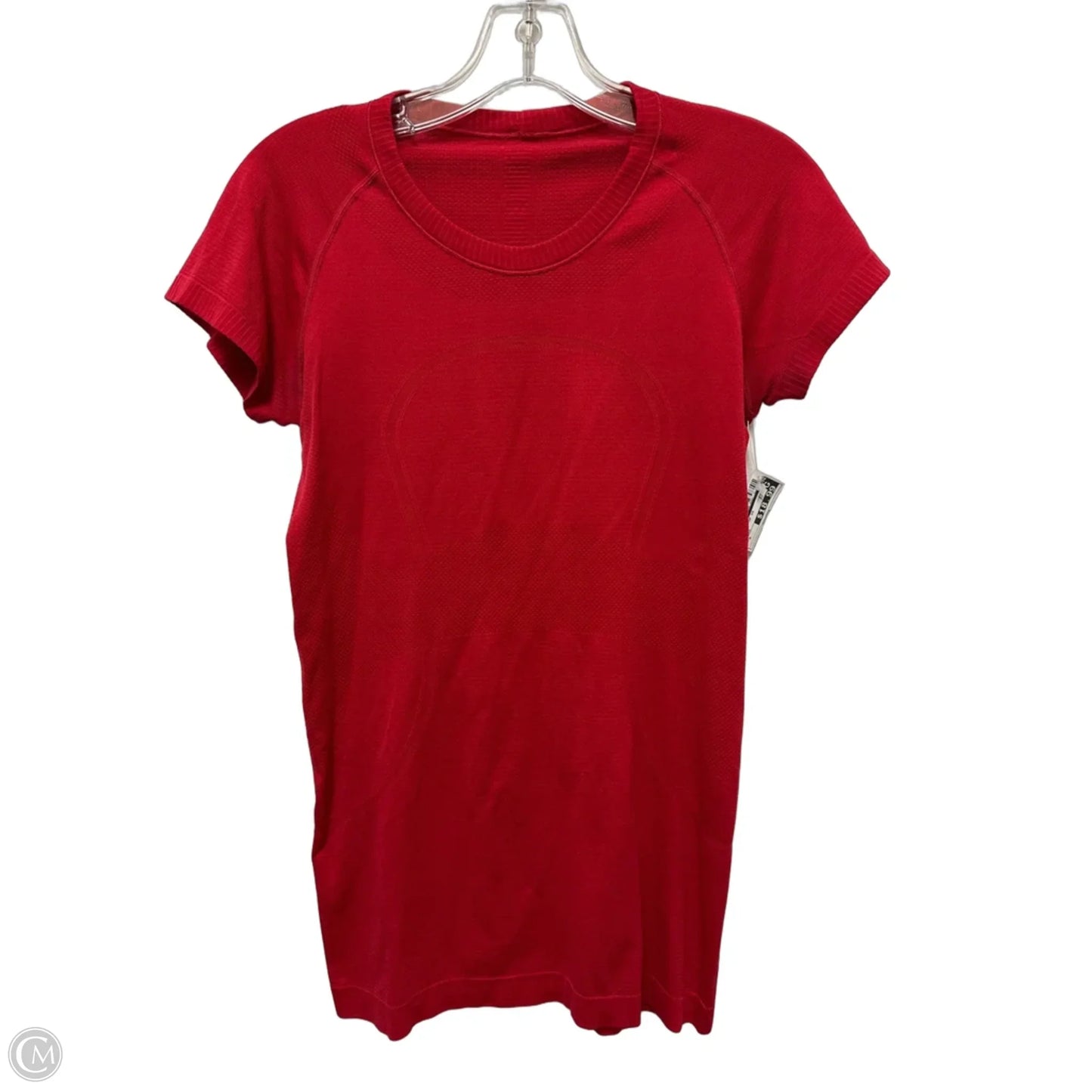 Athletic Top Short Sleeve By Lululemon In Red, Size: S