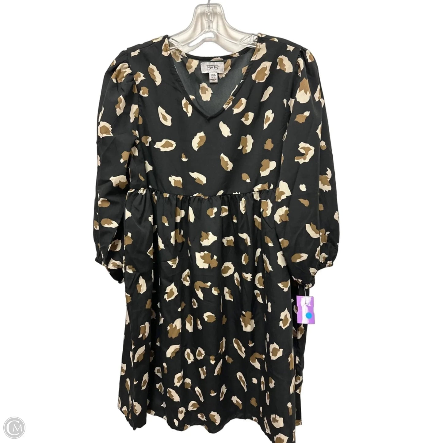 Dress Casual Short By Myra In Black & Cream, Size: M