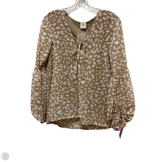 Top Long Sleeve By By Together In Cream & White, Size: S