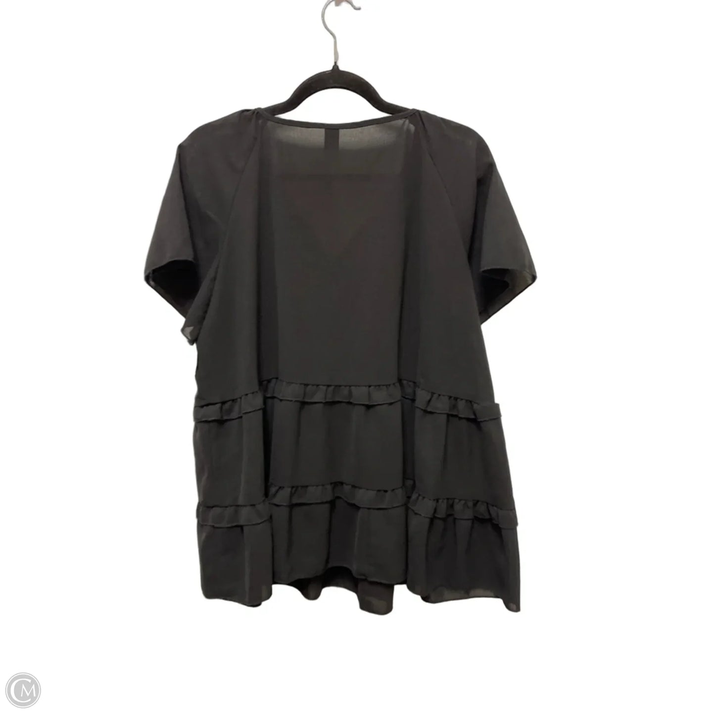 Top Short Sleeve By Clothes Mentor In Black, Size: Xl