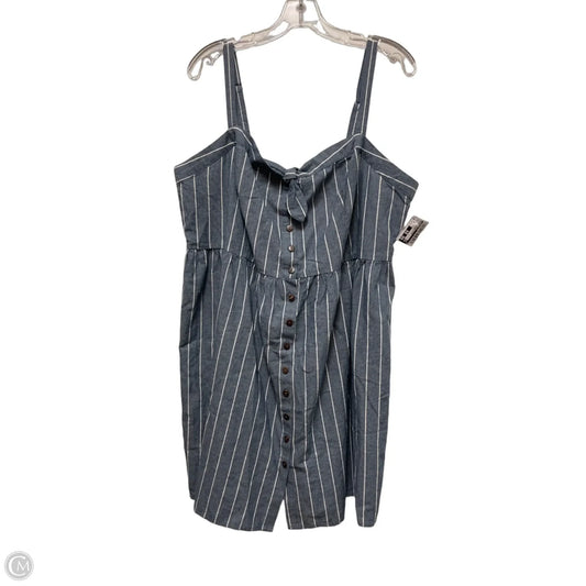 Dress Casual Short By Forever 21 In Blue & White, Size: 2x