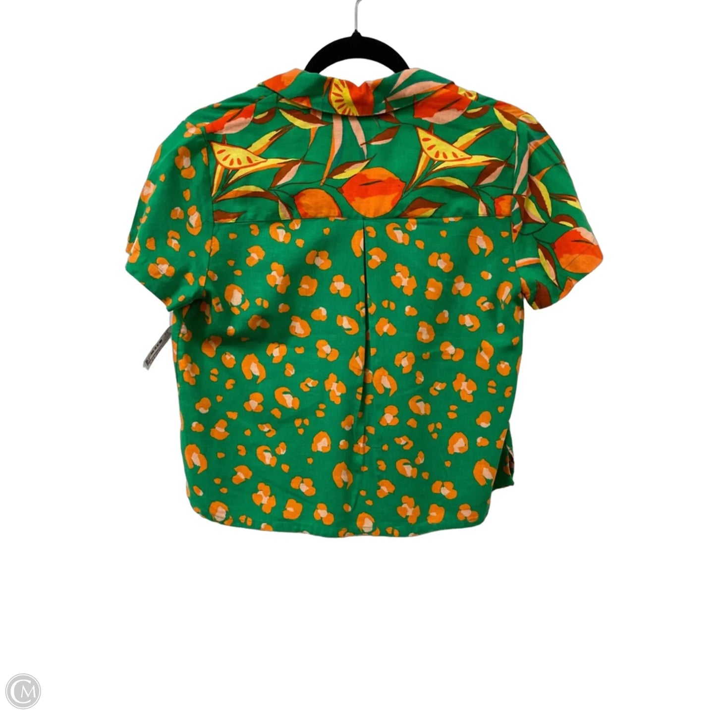 Blouse Short Sleeve By Target-designer In Green & Orange, Size: S
