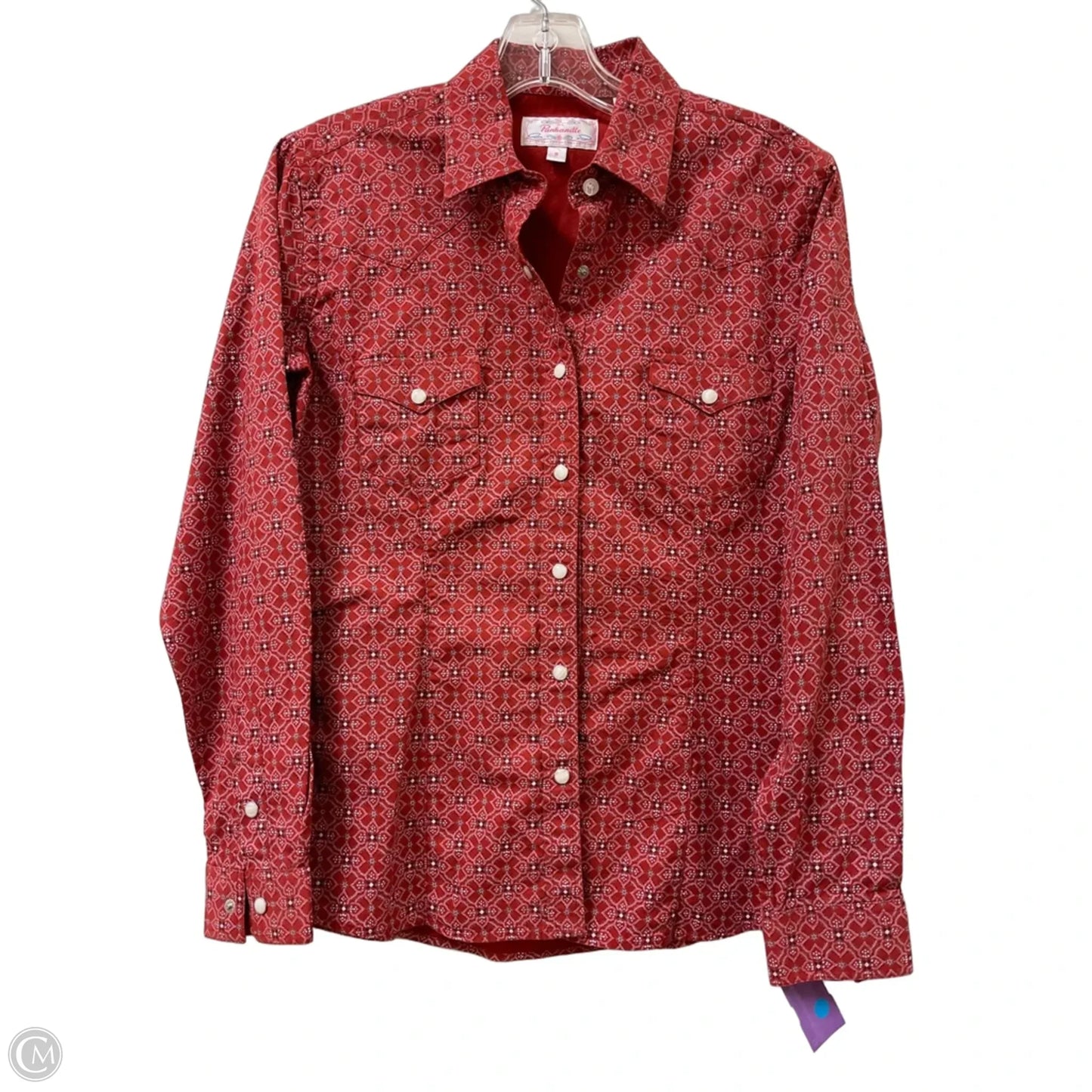 Blouse Long Sleeve By Clothes Mentor In Red, Size: S