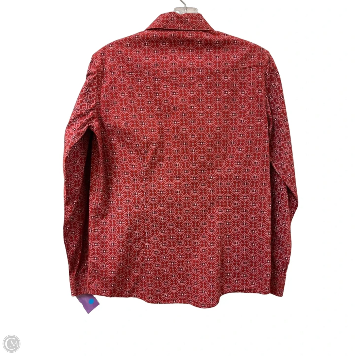Blouse Long Sleeve By Clothes Mentor In Red, Size: S