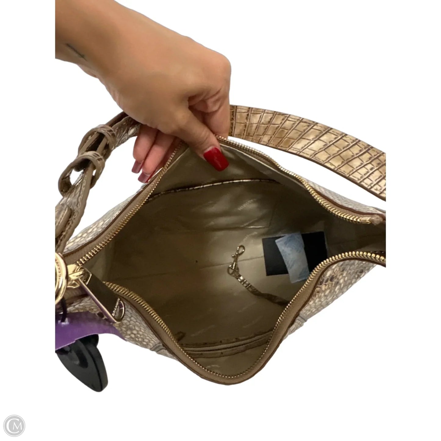 Handbag Designer By Brahmin, Size: Large