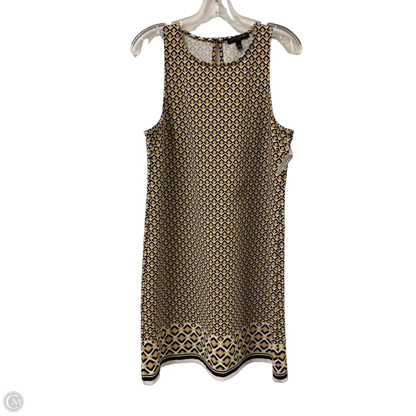 Dress Casual Short By Banana Republic In Black & Yellow, Size: M